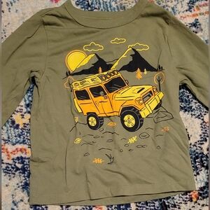 The Children's Place Green Tee With Jeep 2T